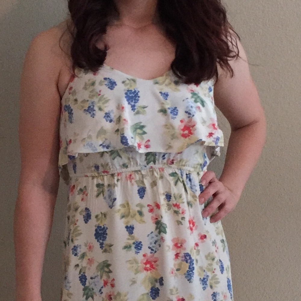 LAUREN CONRAD flowy floral racerback strap maxi